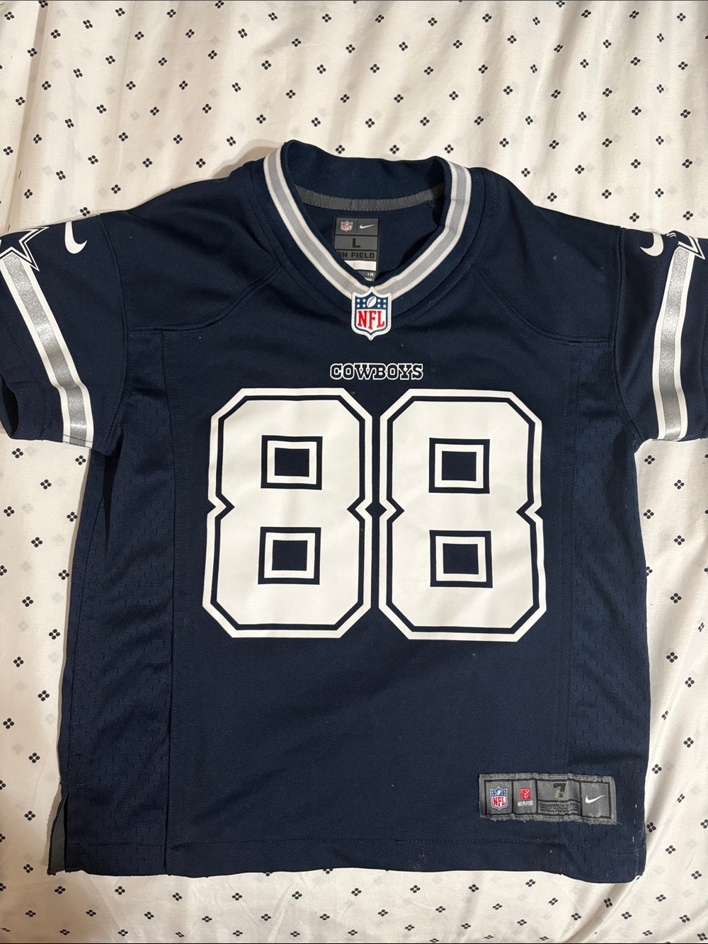 Nike Kids Navy and White Cowboys #88 Football Jersey